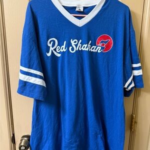 Augusta Sportswear Blue and White Men's Tee